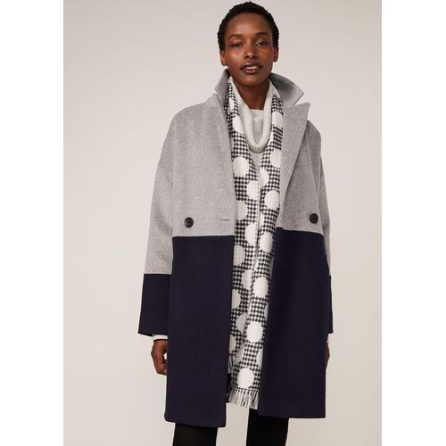 Bild von Women’s Emery Colourblock Wool Coat – Gray – Phase Eight Coats